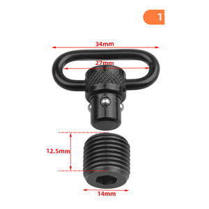 Base Giratoria de 1.25 Pulgadas Fabricada en Fábrica con Rosca, Botón de Liberación Rápida de Acero, Duradera, Anodizada en Negro, para Equipo Táctico de Exterior - Product Image 3