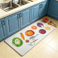 Diatomite Kitchen Floor Mat Non Slip Absorbent Quick Drying Kitchen Runner Rug for Sink Area