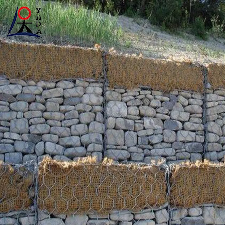 Prezzo di fabbrica anticorrosivo gabbione scatola di protezione rock basket muro di sostegno esagonale gabbia pieghevole maglia