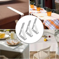 Supports de nappe triangulaires fixes en acier inoxydable de style américain pour mariages et fêtes de remise des diplômes