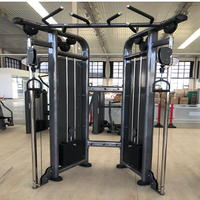Équipement à double poulie réglable pour biceps Machine fonctionnelle de croisement de câbles pour l'entraînement en salle de sport Poulie de fitness Sélection de la charge des broches