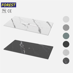 Base de <span class=keywords><strong>douche</strong></span> profonde de conception <span class=keywords><strong>italienne</strong></span> 2026, en pierre, carrée, avec plateau SMC et panneau mural SMC - Product Image 3
