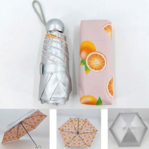 Parapluie mini pliable 5 volets double usage pluie/soleil, impression par sublimation, cadeau pour les cadeaux d'entreprise - Product Image 3