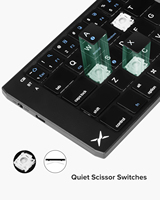 Delux KF19 Folding Wireless Keyboard Portable Multi-Device Compatible for Windows Android IOS Tablet Phone