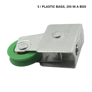 Rodillos ajustables para ventana de aluminio Chapado en hierro doble L25 L20 con rodamiento 608 - Product Image 3