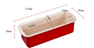 <span class=keywords><strong>SUNCITY</strong></span> Série Rouge Moule à pain rectangulaire de 20 cm, en acier au carbone antiadhésif - Product Image 2