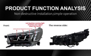 Accessoires de voiture de haute qualité avant phare LED lampe phare modifié phare pour Toyota Hilux 2021 - Product Image 3