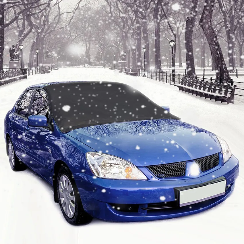 Vente en gros, imperméable à la neige et à la poussière, 200x70cm, 170T, argent, pare-brise, impression personnalisée, logo, pare-neige de voiture
