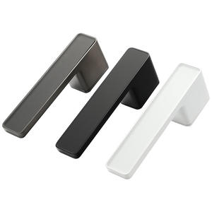 Poignée de porte à tige carrée en alliage de zinc noir multifonction design en bois pour cuisine chambre à coucher extérieur hôtel nouveau vente en gros - Product Image 1