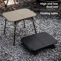 Table pliante double usage pour l'extérieur - Portable et légère pour pique-nique, camping, tente, voiture et moto