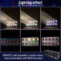 Lampu Sorot Publik 800W Sepuluh Kepala 10x80W Beam RGB Wash 4CH 15CH 24CH DMX512 Strobe Blinder untuk Panggung Konser, DJ, Pesta, dan Acara
