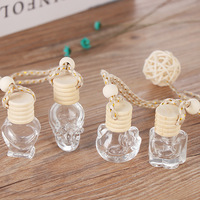 Vente en gros flacons de parfum vides en forme de losange pour diffuseur de voiture suspendu avec bouchon en bois 5-10ml