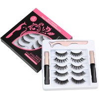 Fournisseurs de cils magnétiques faits à la main de haute qualité, vente en gros, cils artificiels 3D spectaculaires de 25 mm, cils magnétiques en cheveux synthétiques