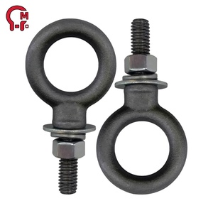 Golfare con Dado e Rondella di Bloccaggio Zincata, Golfare di Sollevamento con Rondelle Piatte in Carbonio, Finitura Naturale, Produzione Diretta HLM - Product Image 6