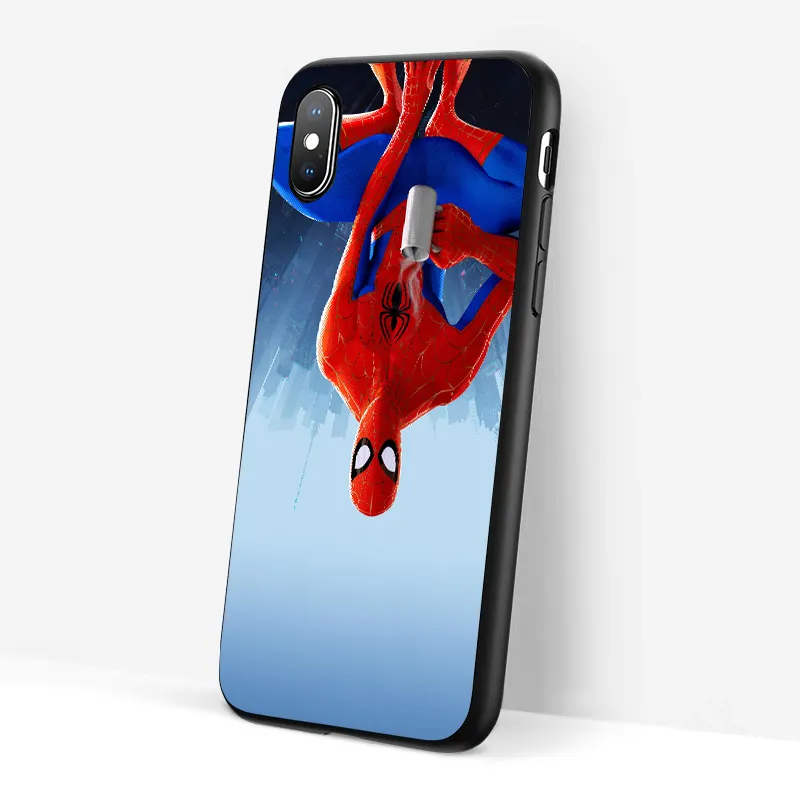 Wholesale and Custom 3D lenticular cell phone case flip anime Spider man DBZ sticker for different mobile phone model cases