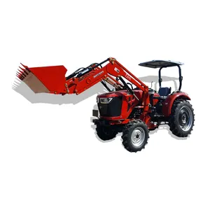 High quality 4 wheel drive 4WD 68hp-70hp 704 farm wheel tractor with front end loader for sale in China