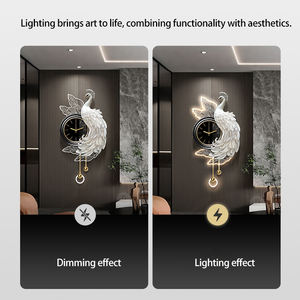 ภาพวาดติดผนังพื้นหลังของห้องนั่งเล่นระดับไฮเอนด์<span class=keywords><strong>สาม</strong></span><span class=keywords><strong>มิติ</strong></span>จี้ทำจากโลหะพร้อ<span class=keywords><strong>ม</strong></span>ไฟ LED - Product Image 5