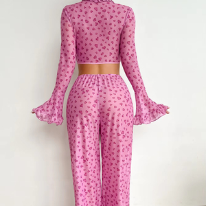 ชุดชั้นในซีทรูลายหัวใจแขนยาวสุดเซ็กซี่ ขายดี ระบายอากาศได้ดี เบาสบาย - Product Image 5