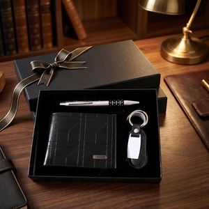 Set de Regalo Ejecutivo para Hombre FX para Regreso a Clases y Año Nuevo, Incluye Cartera, Tarjetero, Gafas de Sol y Caja de Regalo para el Día del Padre y Navidad - Product Image 1