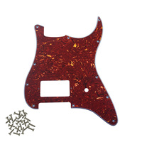 Red Turtle Accessoire d'instrument de musique de style ST à double micro pour guitare à 11 trous avec PickGuard