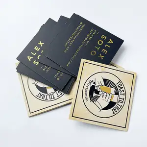 Özel Logo geri dönüşümlü teşekkür kartları kare kartvizit küçük işletmeler için