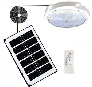 150w Lithium Camping Home Bedroom Surface Mounted Panel Lamp Indoor Led Solar Ceiling Light 2023