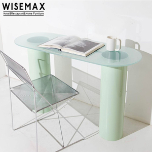 WISEMAX FURNITURE Table <span class=keywords><strong>de</strong></span> salon moderne et élégante, table <span class=keywords><strong>de</strong></span> <span class=keywords><strong>bar</strong></span> ovale en acrylique vert pour la maison, l'hôtel, la villa - Product Image 2