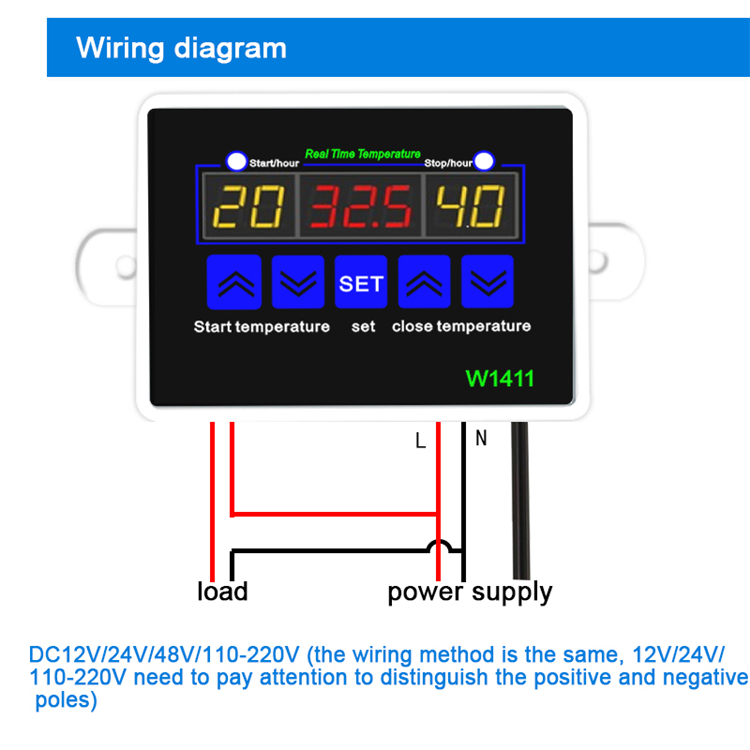 Factory Cheap Price ZFX-W1411 Controller Digital Display Sensor Temperature Range -55-120 Thermostat