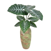 Haute Simulation Feuillage Faux Grande Feuille 80cm Plante Alocasia Artificielle pour Décor De Paysage