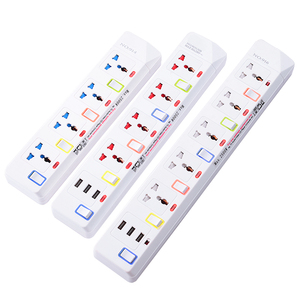 Office Home 5way 3-meter Long Power Extension Cable Socket British Standard European Standard 10A with Usb <strong>White</strong> Copper 3 <strong>Ports</strong> - Product Image 6