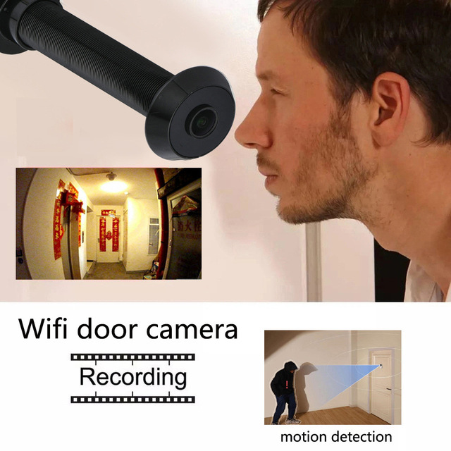 IR 2MP 1080P HD Tuya Door Lock Security Alarm Viewer 1.6mm Fisheye Front Door Pee Hole Camera IR Night Vision WIFI IP Camera