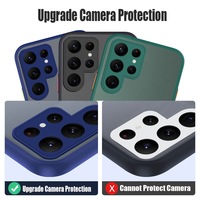 Fundas Transparentes Rígidas Esmeriladas para Teléfonos Móviles Samsung S23 FE S24 S25 S26, Funda Delgada Antigolpes para Samsung Galaxy A72 A15 A52 A54 5G