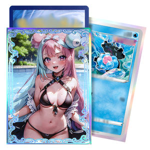 4C Imprimé Sexy Holographique Yugioh TCG <span class=keywords><strong>Yu</strong></span> <span class=keywords><strong>Gi</strong></span> <span class=keywords><strong>Oh</strong></span> Cartoon Jeu Carte Manches Protecteur Logo Personnalisé Table Plateau Jeu Carte Manches - Product Image 4