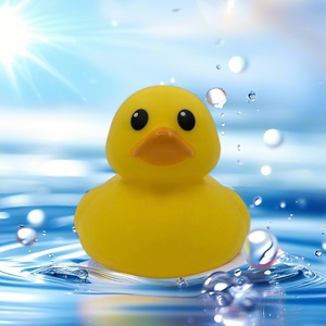 Logotipo personalizado Mini flotante PVC y plástico Navidad baño juguete pato diseño para bebés vacaciones flotante Animal juguete para jugar - Product Image 5