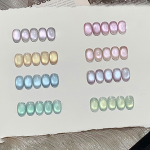 AILANUO uñas recién llegado neón reflectante cerámica ojo de gato Gel 8 colores tres pasos Gel polaco Led uñas mágicas Gel semipermanente - Product Image 1