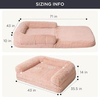 Hunde bett für Menschen 2 in 1 Beruhigendes Luxus-Riesen-Hunde bett für Haustier familien mit Eier schaum und wasserdichtem Futter Ortho pä disches Hundes ofa