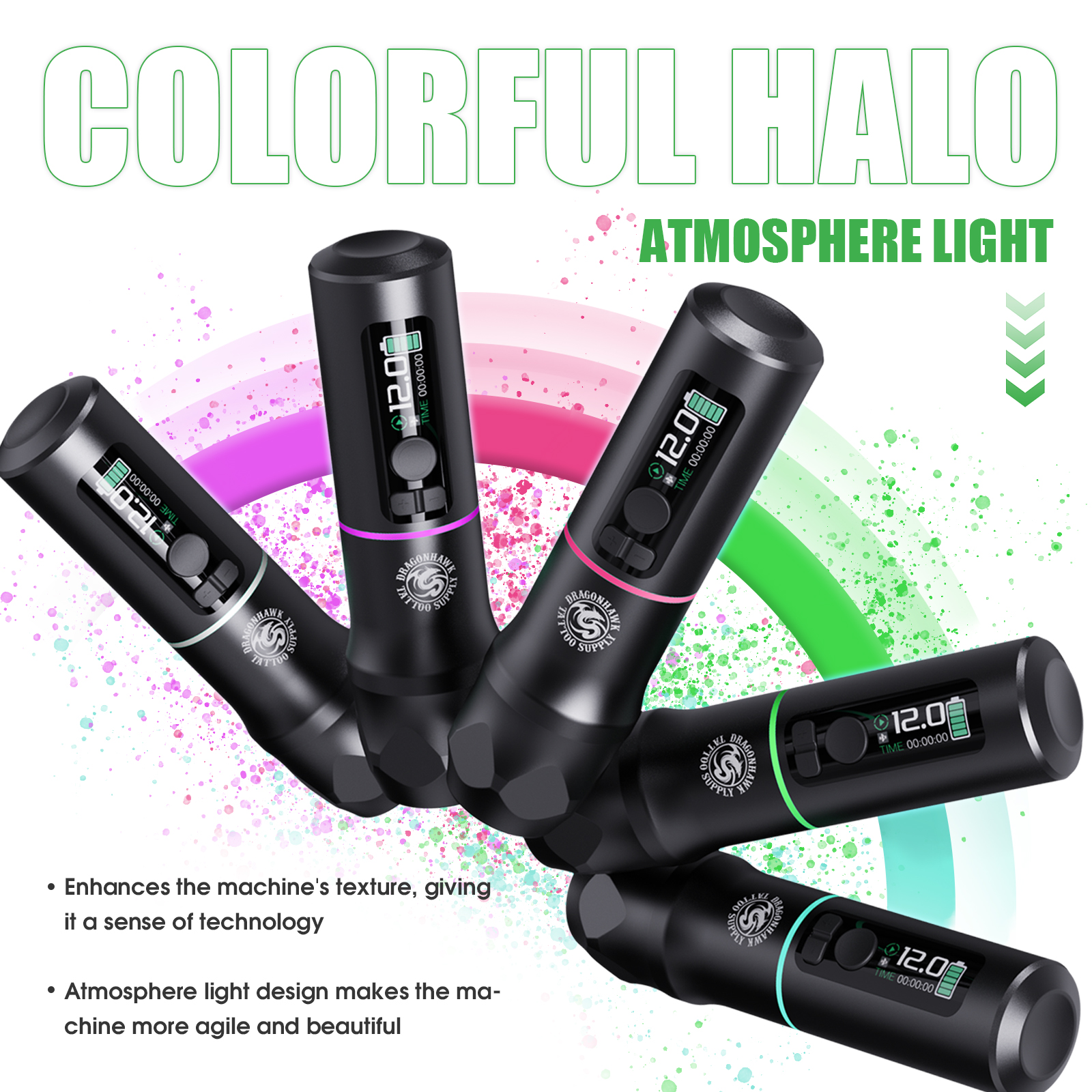 Drgon hawk X20 pro 　tattoo machine set Mast Tattoo Flip Adjustable Stroke Lengths Makeup Machine
