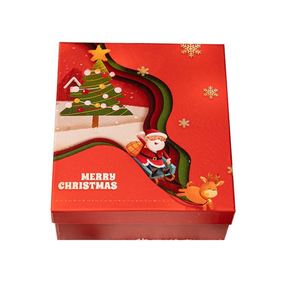 Caja de Regalo de Navidad, Caja de Embalaje para Nochebuena, Taza Térmica, Gorro, Bufanda - Hecho de Material de Pizarra Blanca Individual - Product Image 5