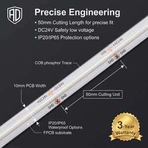 Ultra High Density 840LEDs/m COB RGB LED <b>Strip</b> Light 24V Waterproof Flexible RGB LED <b>Strip</b> for Gaming Room Project - Product Image 5