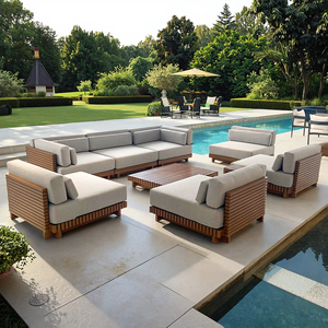 طقم أريكة خارجية عصرية للفنادق الفاخرة، أريكة حدائق للفلل، أثاث خارجي للشرفات، مبيعات ساخنة - Product Image 1