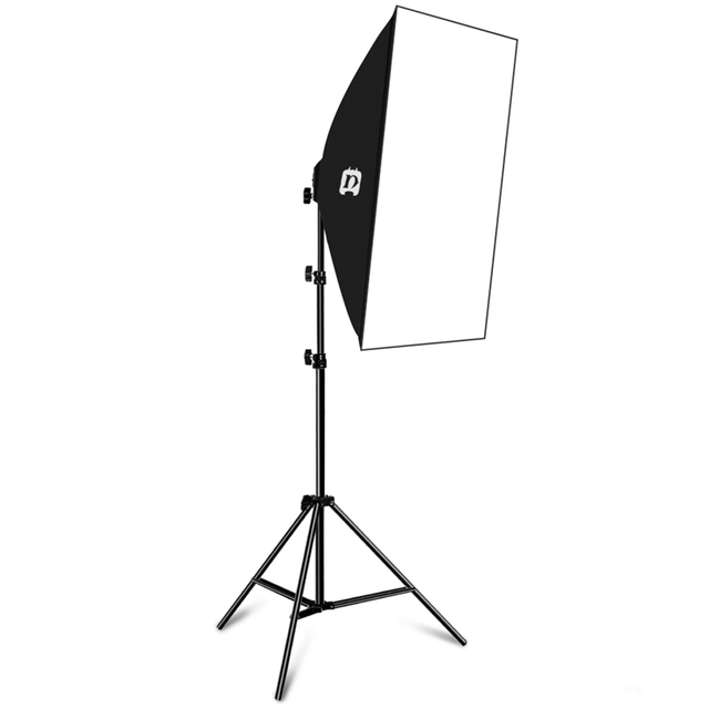 Softbox Professional Photographic Studio Easy Folded 50*70CM Soft Box with 2M Light Stand and 4 Bulb
