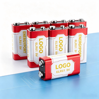 Pile sèche alcaline jetable de haute qualité 9 volts 6LR61 6F22 pour appareils ménagers, jouets et électronique grand public - Vente en gros