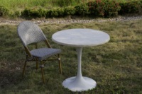 Table à manger extensible en bois au design simple en marbre blanc pour usage extérieur, mobilier de maison, entrepôt et salle à manger d'hôtel