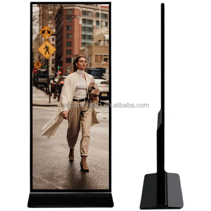 70/75/80/86 inch Full Screen Digital Signage and display Floor Standing Advertising Display Standing player kiosk touch screen