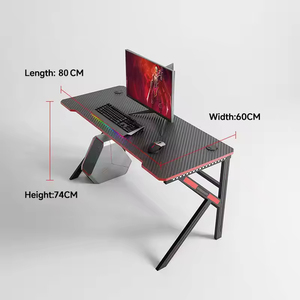 <span class=keywords><strong>Mesa</strong></span> Gamer Profesional con Luces LED RGB, Altura Ajustable, para Club de Juegos u Oficina, Hecha de Metal Resistente - Product Image 4