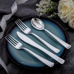 Posate usa e getta in plastica argenteria includono forchette <span class=keywords><strong>d</strong></span>'<span class=keywords><strong>argento</strong></span> cucchiaio <span class=keywords><strong>cucchiaino</strong></span> di coltello - Product Image 5