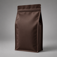 Sachet Doypack Marron Écologique en Gros avec Fermeture Zip Refermable et Barrière Anti-Humidité pour Grains de Café