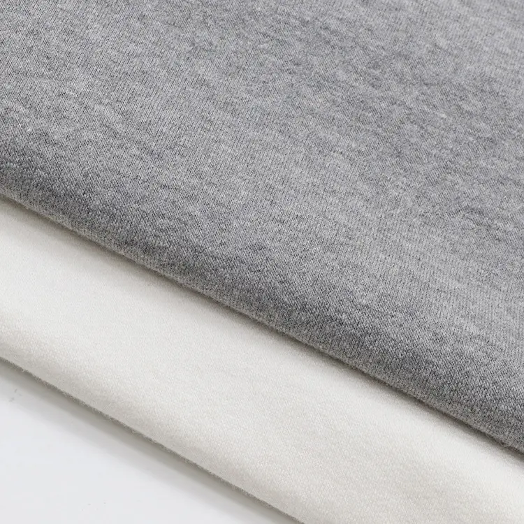 Tissu maille 95% coton 5% élasthanne, nouvelle étoffe écologique, étoffe jersey de couleur grise pour vêtements