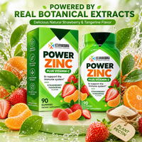 Lancement de Immune Wellness pour les vendeurs e-commerce aux États-Unis et en Europe, complément alimentaire en marque privée OEM, gommes au zinc plus vitamine C, 90 unités