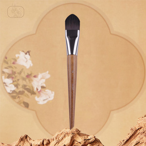 Cangzhou Foundation Brush Small Flat Pointed Tip Synthetic Hair Wooden Handle For Liquid Foundation <b>Makeup</b> <b>Tool</b> - Product Image 1